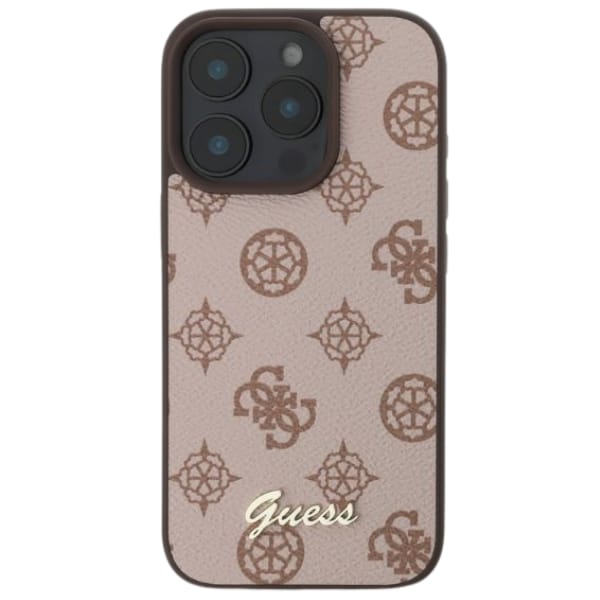 Guess GUHMP16XPGPYSW iPhone 16 Pro Max 6.9" brązowy/brown hardcase Peony Script MagSafe