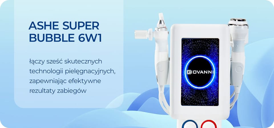 Kombajn kosmetyczny Giovanni 6w1 Ashe Super bubble plus