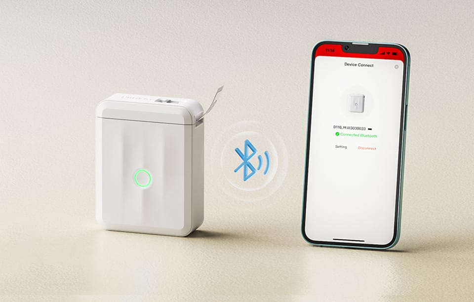 Drukarka etykiet NIIMBOT D110M przenośna (biała)