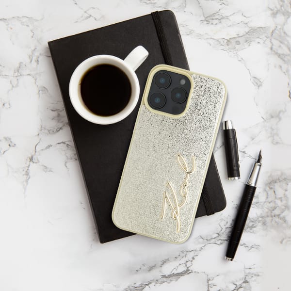 Karl Lagerfeld KLHCP16LPFMFBKMD iPhone16 Pro 6.3" złoty/gold hardcase Metal Signature