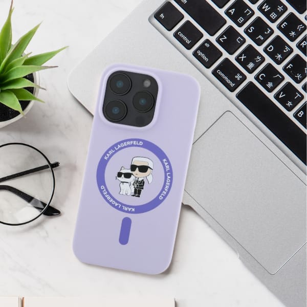 Karl Lagerfeld KLHMP16SSCMKCRHP iPhone 16 6.1" różowy/pink hardcase Silicone Karl&Choupette MagSafe