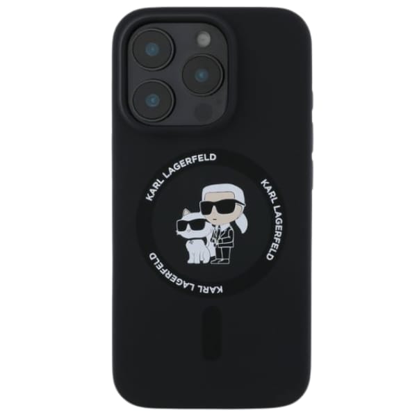 Karl Lagerfeld KLHMP16MSCMKCRHK iPhone 16 Plus 6.7" czarny/black hardcase Silicone Karl&Choupette Ring MagSafe