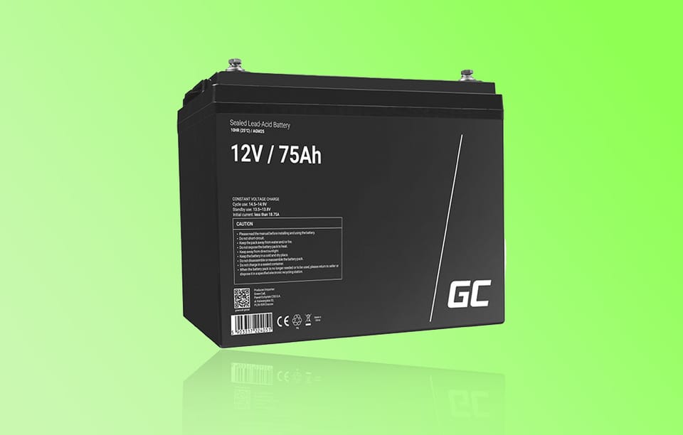 GREEN CELL AKUMULATOR ŻELOWY AGM25 12V 75AH