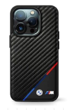 BMW BMHMP16M23PUDTK iPhone 16 Plus 6.7" czarny/black hardcase Carbon Tricolor Line MagSafe