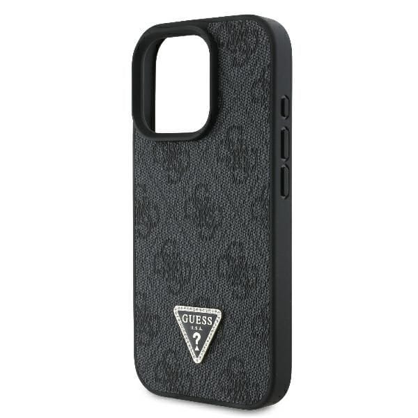 Guess GUHCP16XP4TDSCPK iPhone 16 Pro Max 6.9" czarny/black hardcase Leather Metal Logo Strass Crossbody