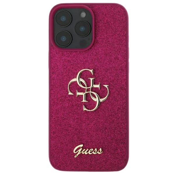 Guess GUHCP16LHG4SGU iPhone 16 Pro 6.3" fioletowy/purple hardcase Glitter Script Big 4G