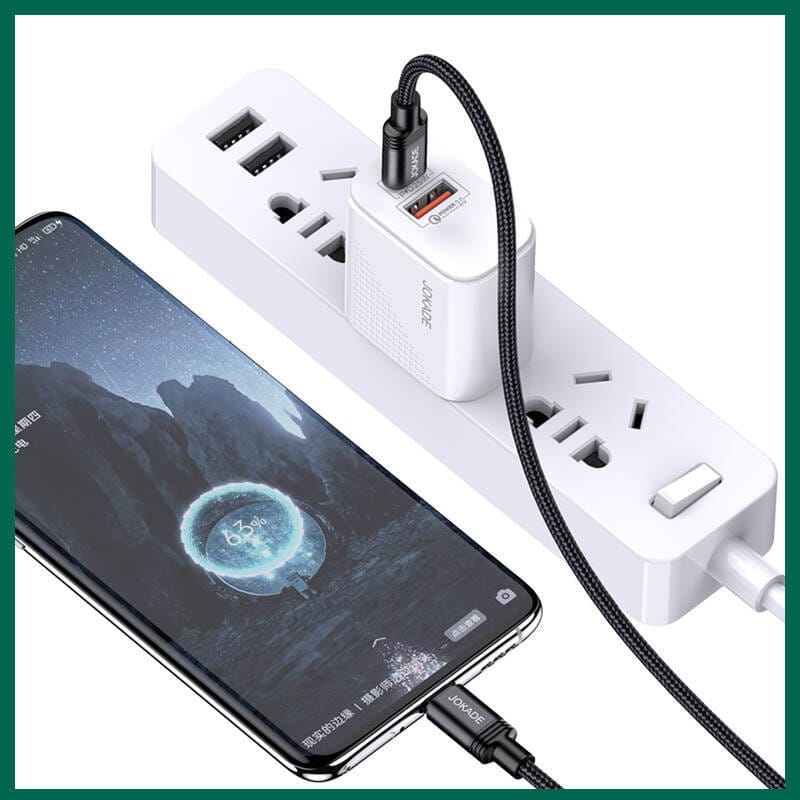 Kabel 1m PD100W (USB-C - USB-C) Smart Ładowanie i Transfer Danych Jokade Qianfan (JA034) czarny