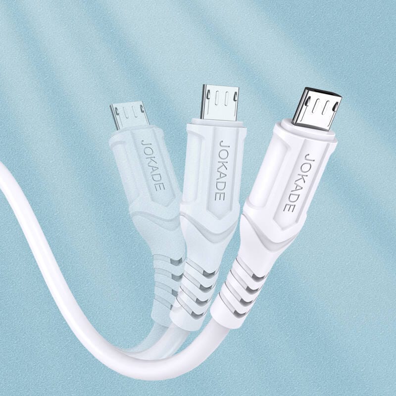 Kabel 1m 3A (USB - microUSB) Ładowanie i Transfer Danych Jokade Zhizun (JA010) biały