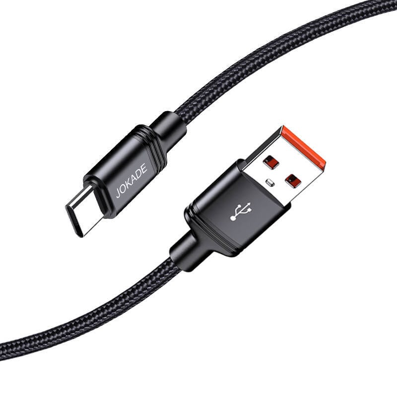 Kabel 2m 3A (USB - USB-C) Ładowanie i Transfer Danych Jokade Yuantong Smart Charging (JA041) czarny