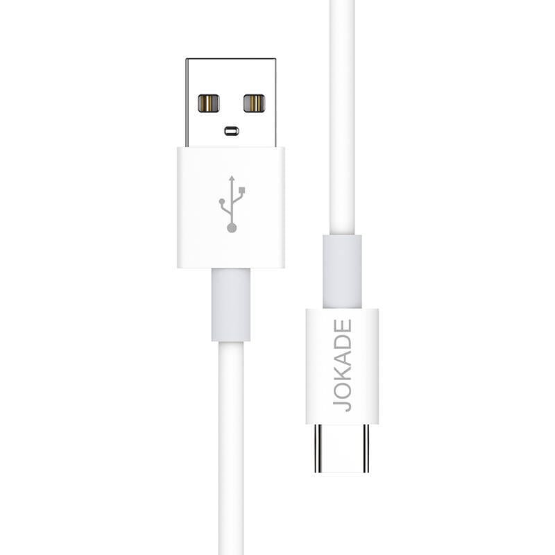 Kabel 1m (USB - USB-C) Ładowanie i Transfer Danych Jokade Smart Charging Qingya (JA016) biały