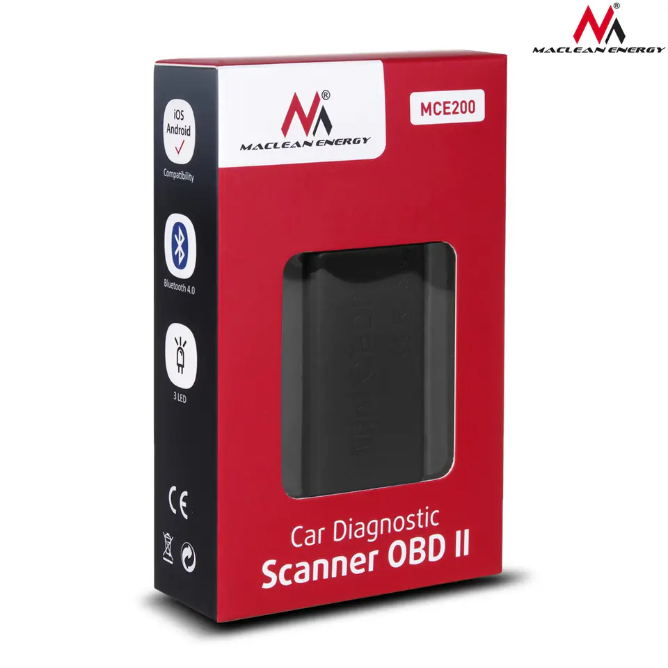 OBD2 Diagnostic Interface Maclean, 4.0 Bluetooth, iOS, Android, MCE200