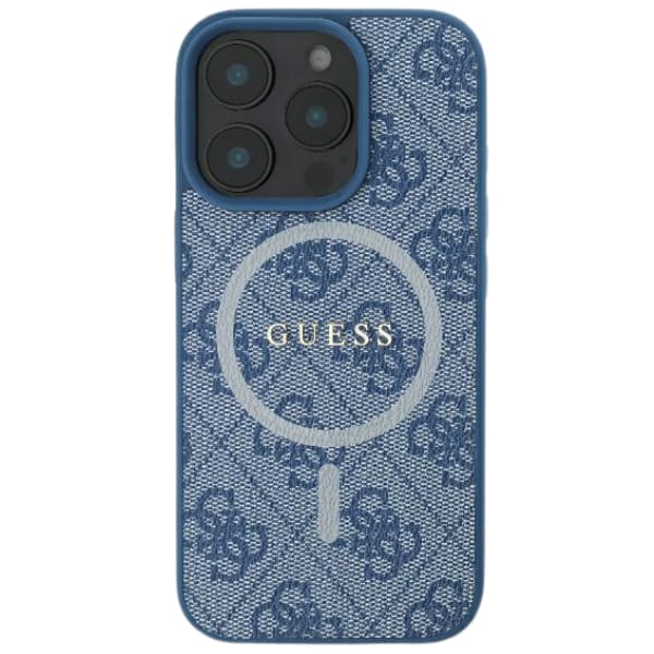 Guess GUHMP16SG4GFRB iPhone 16 6.1" niebieski/blue hardcase 4G Ring Classic Logo MagSafe