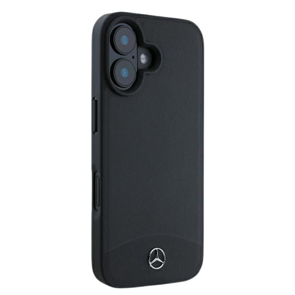 Mercedes MEHMP16S23RBARK iPhone 16 6.1" czarny/black hardcase Textured And Plain Leather MagSafe