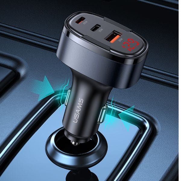 USAMS Ład. sam. 1xUSB+2xUSB-C C42 100W Fast Charge czarny/black (CC257)