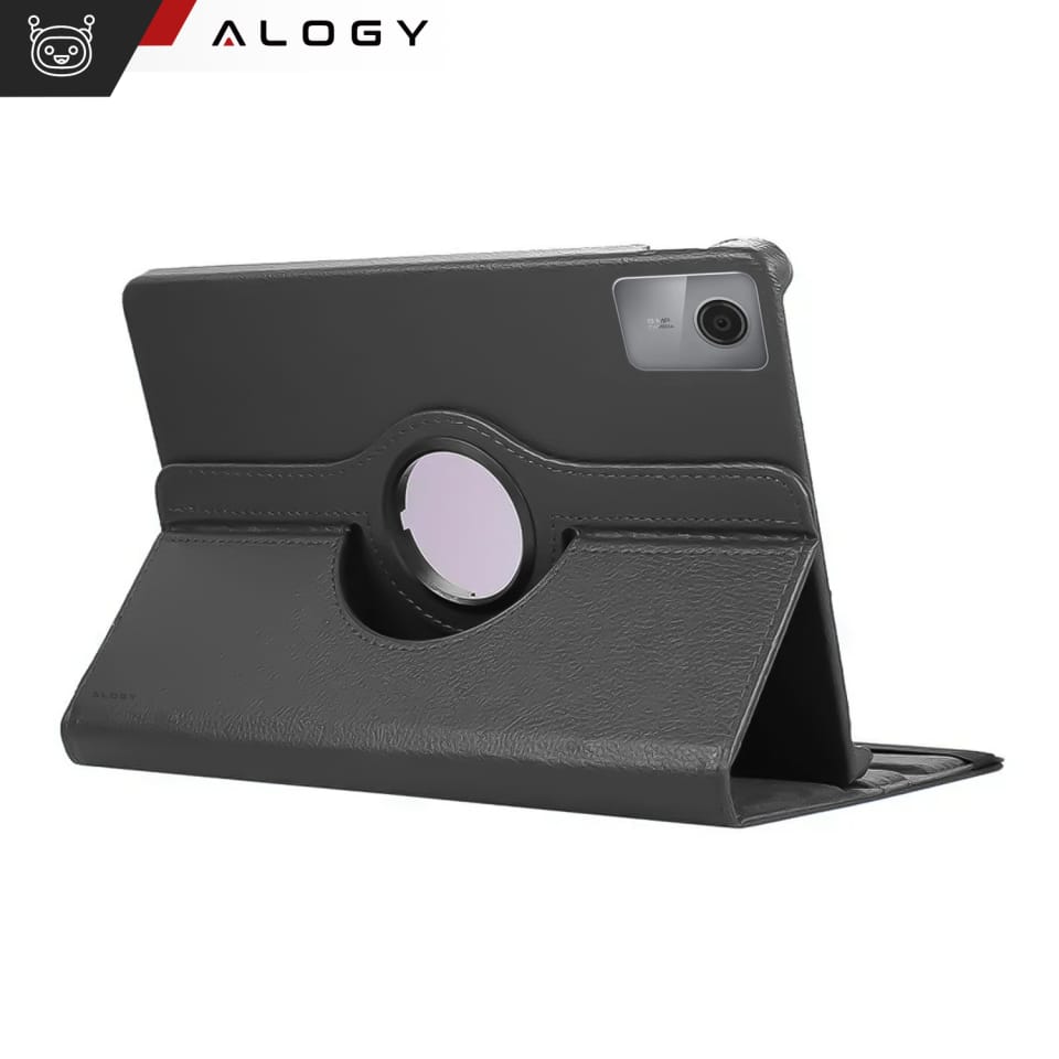 Etui 360 do Lenovo Tab M11 10.95" TB330FU / TB330XU / TB331FC obrotowe pokrowiec obudowa z klapką na tablet Case Alogy Czarne