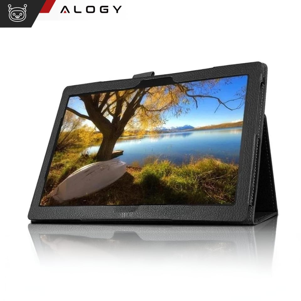 Etui do Lenovo Tab K11 K11E 11” M11 10.95" TB330FU/TB330XU/TB331FC stojak pokrowiec obudowa z klapką na tablet Case Alogy Czarne
