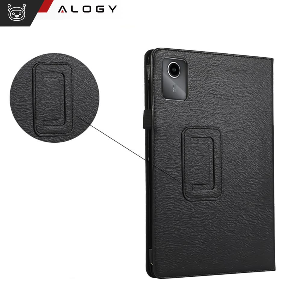 Etui do Lenovo Tab K11 K11E 11” M11 10.95" TB330FU/TB330XU/TB331FC stojak pokrowiec obudowa z klapką na tablet Case Alogy Czarne