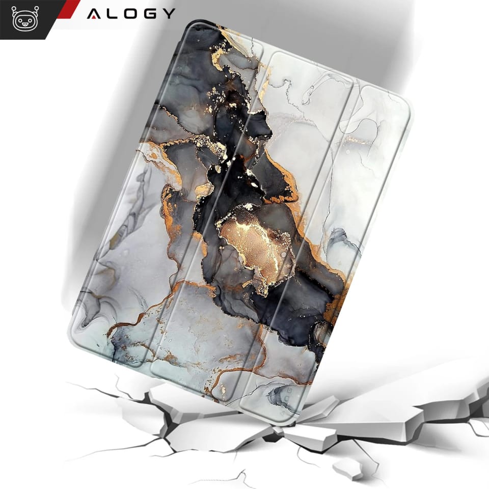 Etui do Apple iPad 10.9 gen 10 2022 obudowa na tablet Alogy Book Case Cloudy Marble Marmur