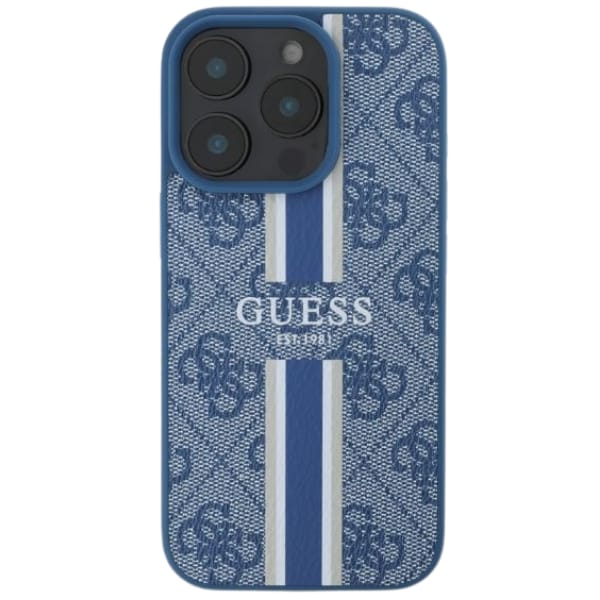 Guess GUHMP16SP4RPSB iPhone 16 6.1" niebieski/blue hardcase 4G Printed Stripes MagSafe