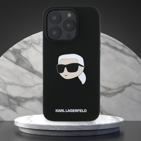 Karl Lagerfeld KLHMP16XSKHPPLK iPhone 16 Pro Max 6.9" czarny/black hardcase Silicone Karl Head Print MagSafe
