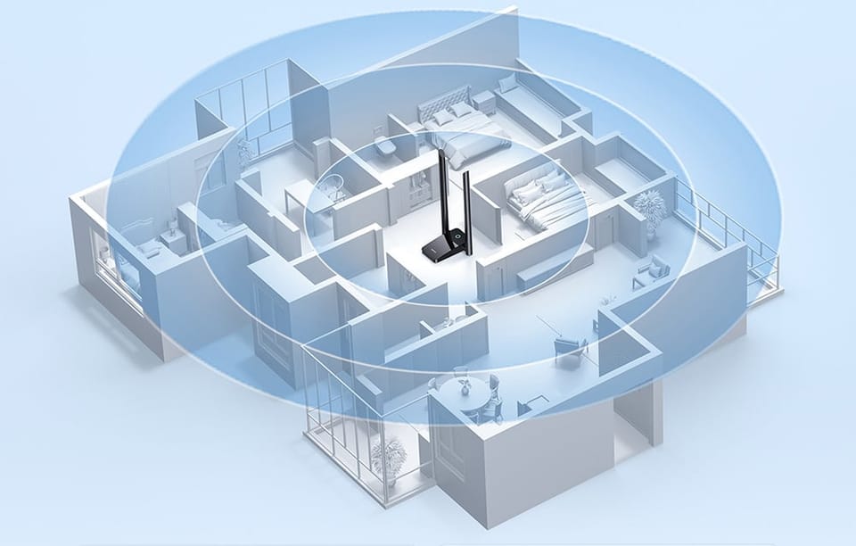 Adapter WiFi Baseus FastJoy 1800Mbps (czarny)