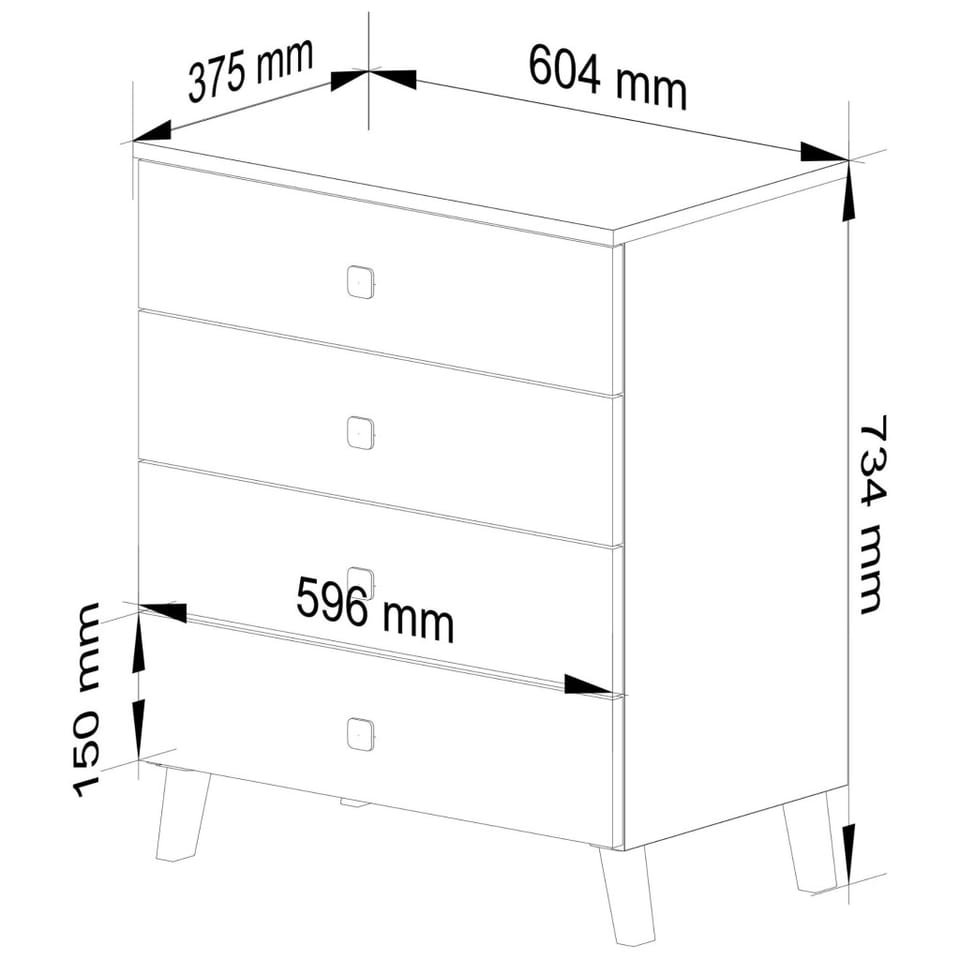 KOMODA MOBI K-04 BIAŁY CZARNY