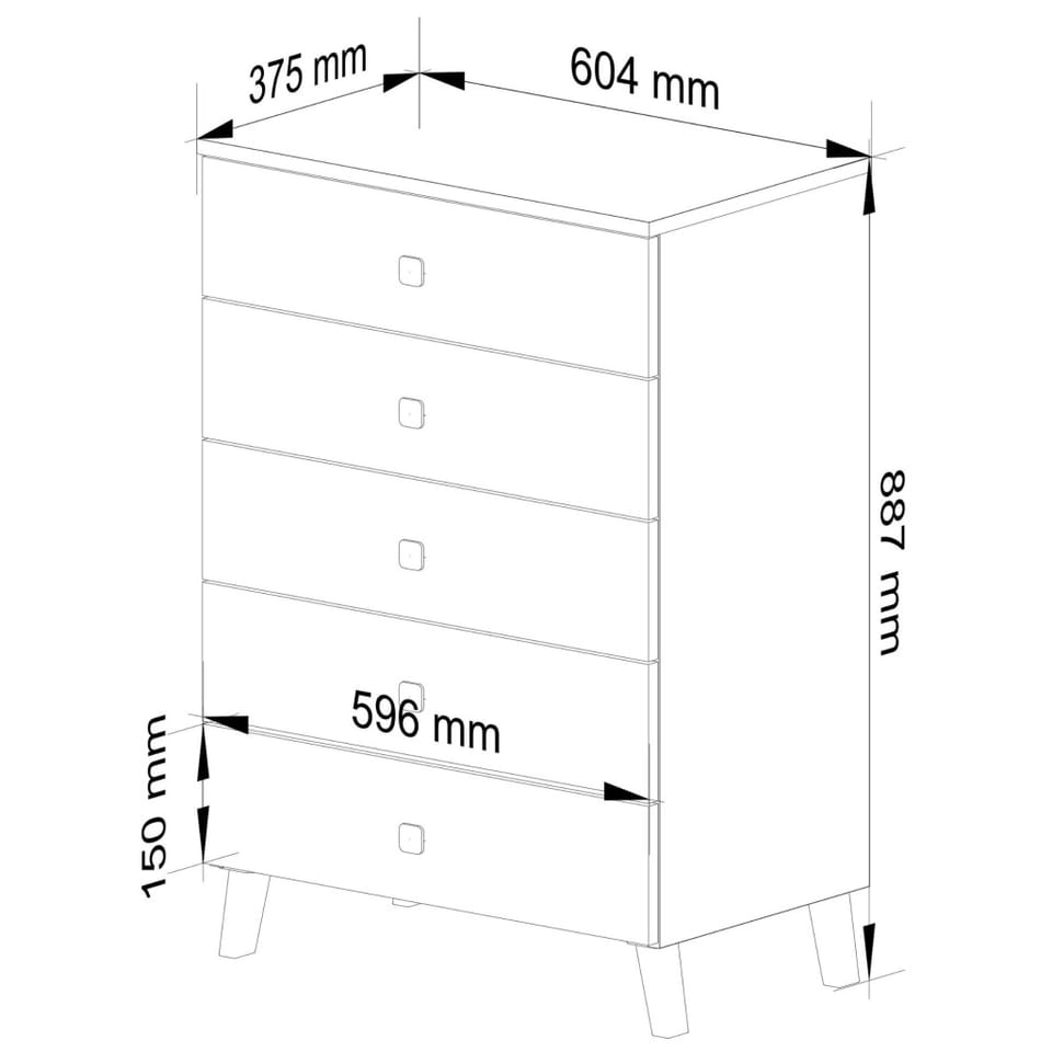 KOMODA MOBI K-05 BIAŁY CZARNY