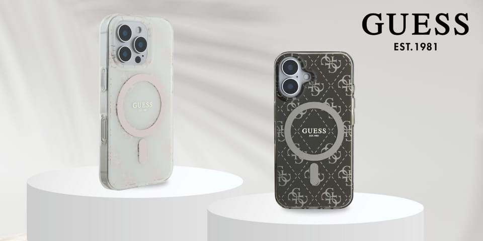 Guess GUHMP16SH4DTEH iPhone 16 6.1" biały/white hardcase IML 4G Background MagSafe