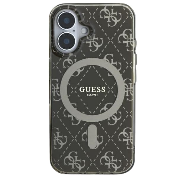 Guess GUHMP16LH4DTEW iPhone 16 Pro 6.3" brązowy/brown hardcase IML 4G Background MagSafe