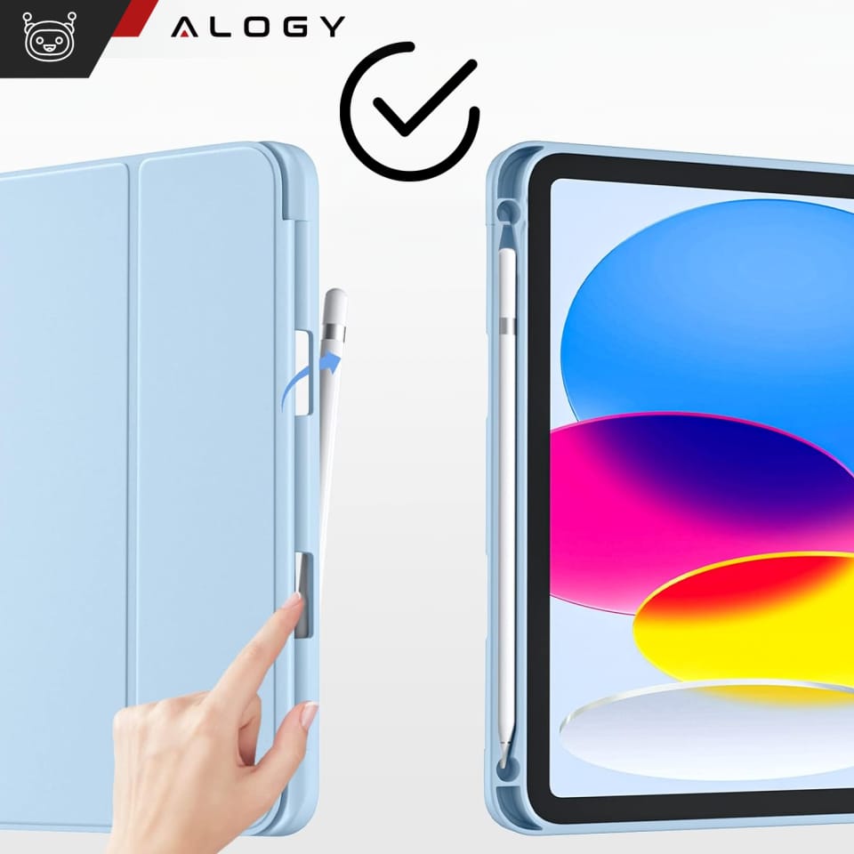 Etui do Apple iPad 10gen. 10.9" 2022 / A16 11gen. 11" 2025 obudowa na tablet Alogy Smart Case Pencil Holder Granatowe