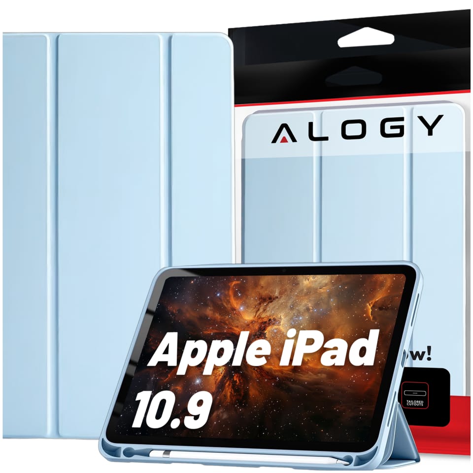 Etui do Apple iPad 10gen. 10.9" 2022 / A16 11gen. 11" 2025 obudowa na tablet Alogy Smart Case Pencil Holder Granatowe