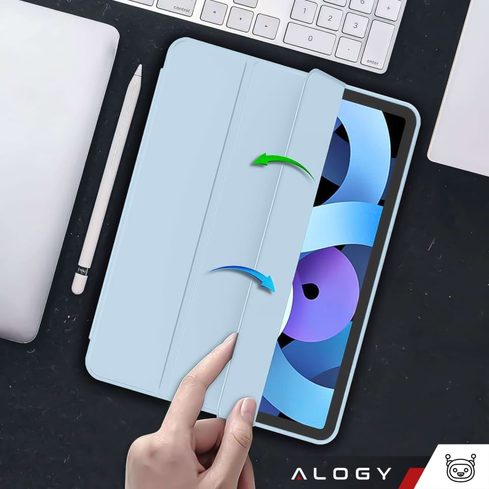 Etui do Apple iPad 10gen. 10.9" 2022 / A16 11gen. 11" 2025 obudowa na tablet Alogy Smart Case Pencil Holder Granatowe