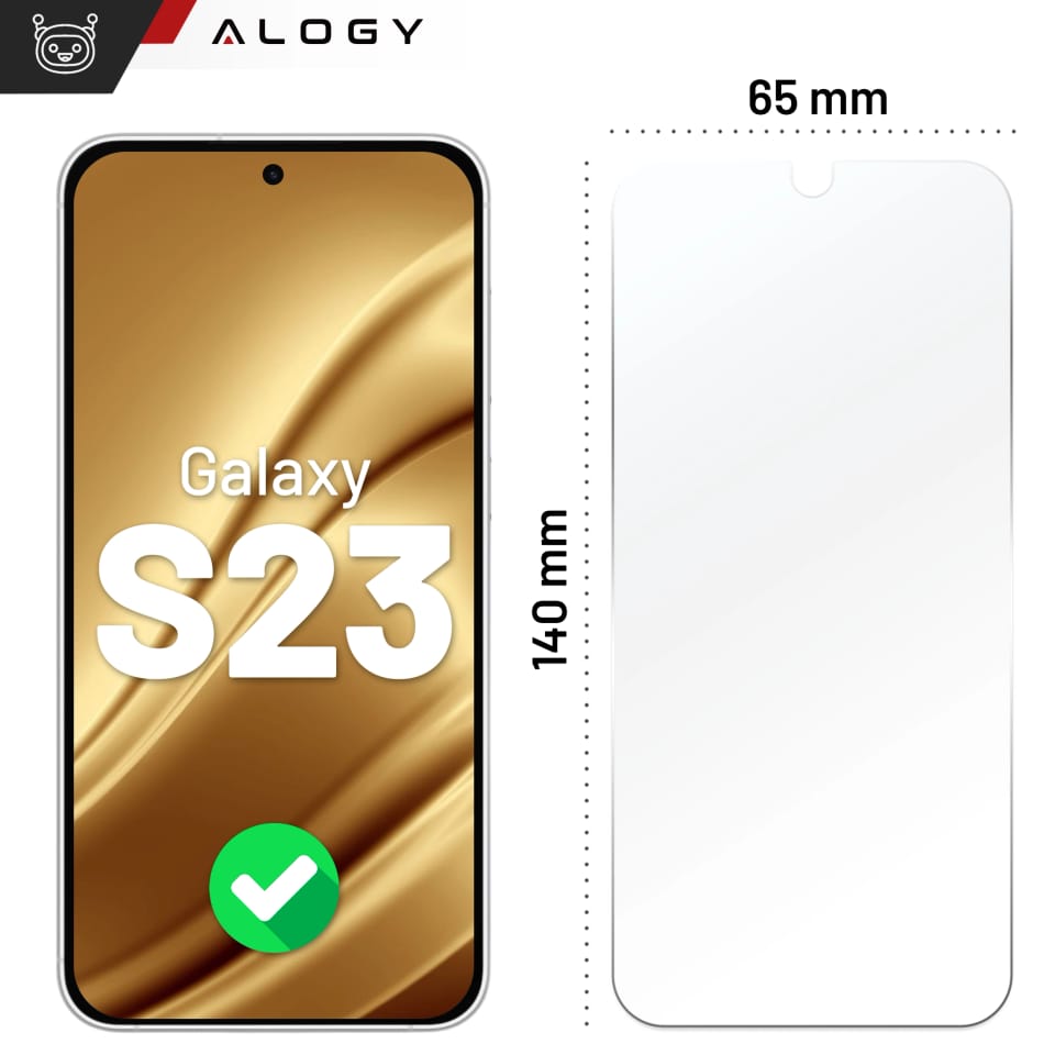 Szkło hybrydowe do Samsung Galaxy S23 na ekran Alogy Flexi Glass 9H Case Friendly płaskie na ekran