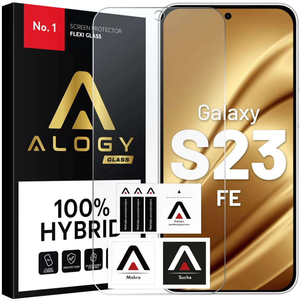 Szkło hybrydowe do Samsung Galaxy S23 FE na ekran Alogy Flexi Glass 9H Case Friendly płaskie na ekran