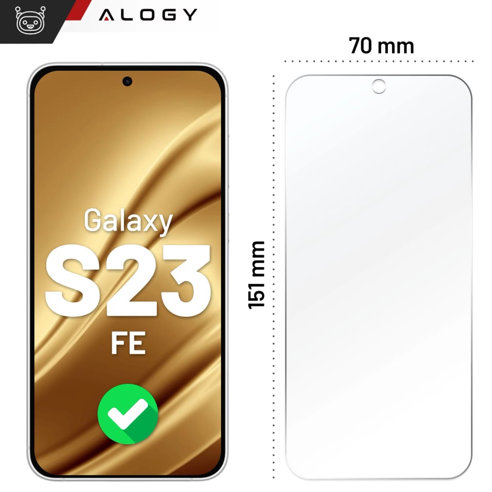 Szkło hybrydowe do Samsung Galaxy S23 FE na ekran Alogy Flexi Glass 9H Case Friendly płaskie na ekran