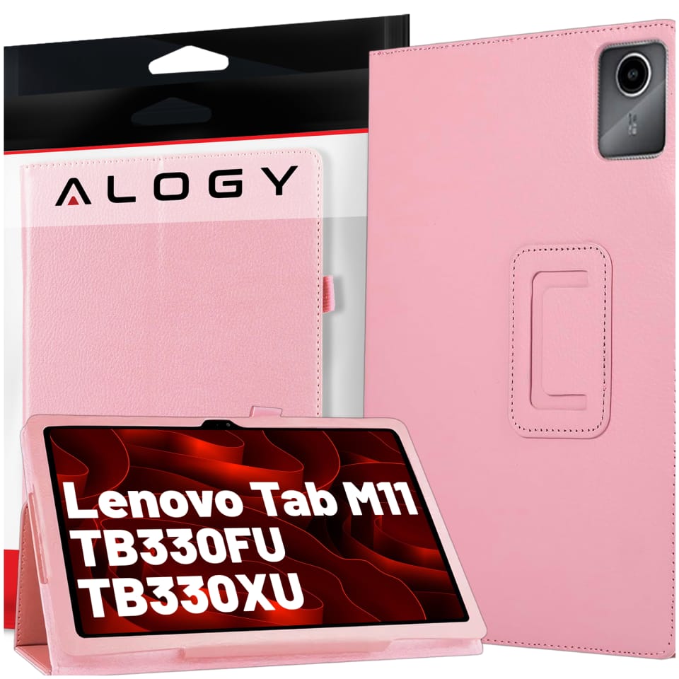 Etui do Lenovo Tab M11 10.95" TB330FU/TB330XU/TB331FC stojak pokrowiec obudowa z klapką na tablet Case Alogy Różowe