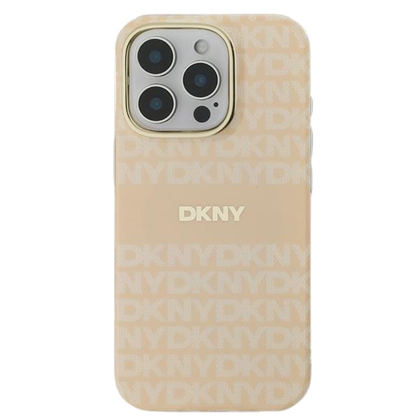 DKNY DKHMP16LHRHSEP iPhone 16 Pro 6.3" różowy/pink hardcase Repeat texture patern & Stripe MagSafe