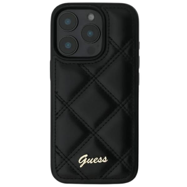 Guess GUHCP16MPSQSQSK iPhone 16 Plus 6.7" czarny/black hardcase Quilted Metal Logo