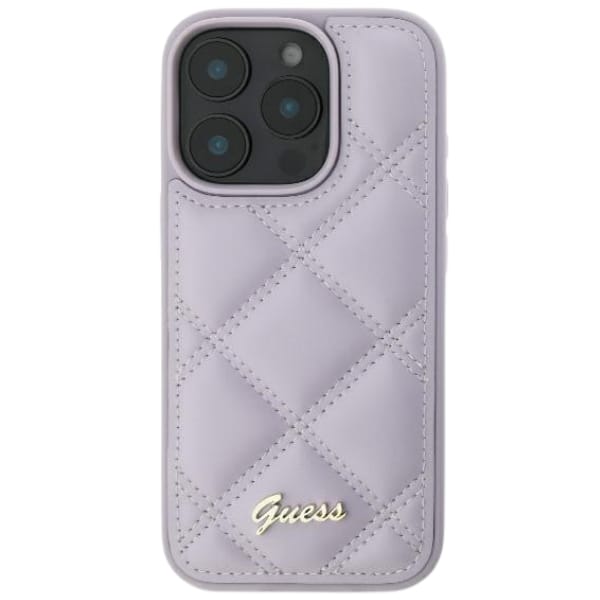 Guess GUHCP16SPSQSQSU iPhone 16 6.1" jasnofioletowy/light purple hardcase Quiled Metal Logo