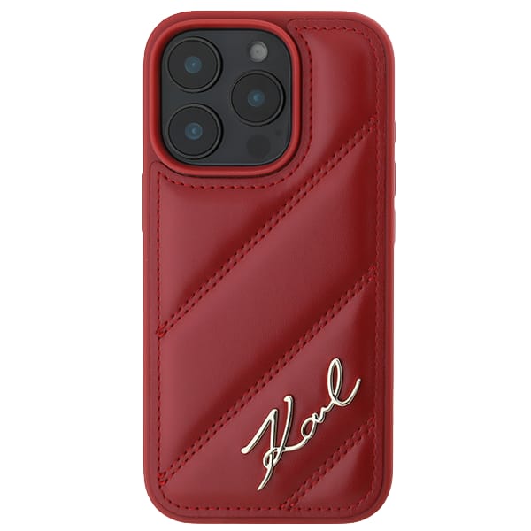 Karl Lagerfeld KLHCP16SPQDSMGR iPhone 16 6.1" czerwony/red hardcase Quilted Signature