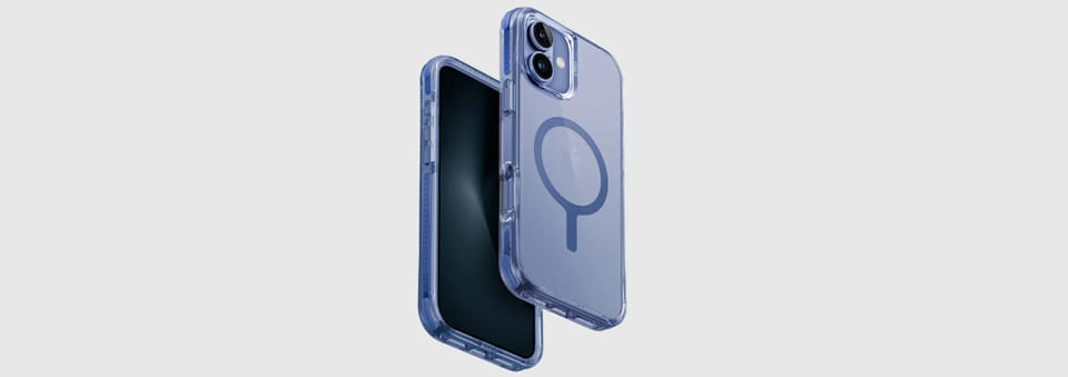 UNIQ etui Combat iPhone 16 Plus 6.7" Magclick Charging niebieski/pearl blue