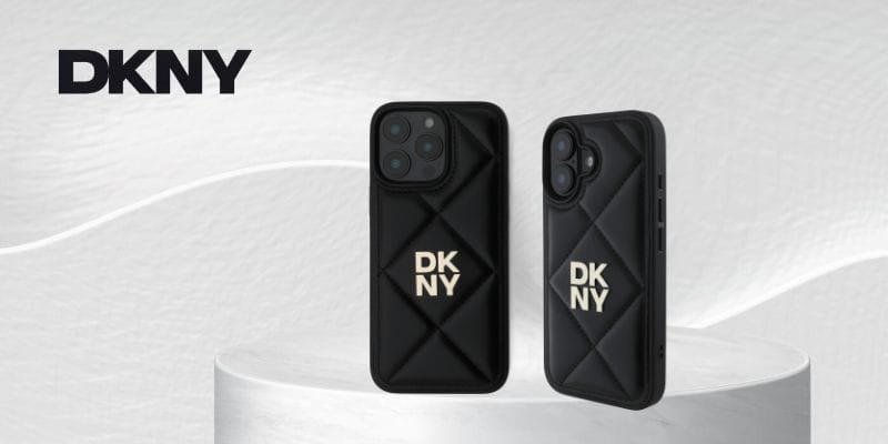 DKNY DKHCP16LPQDSLK iPhone 16 Pro 6.3" czarny/black Quilted Stack Logo