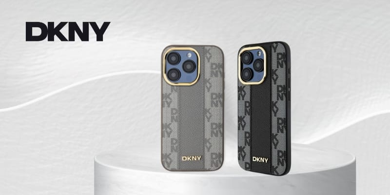 DKNY DKHMP14LPCPVSLE iPhone 14 Pro 6.1" beżowy/beige hardcase Leather Checkered Mono Pattern MagSafe