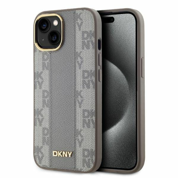 DKNY DKHMP16SPCPVSLE iPhone 16 6.1" beżowy/beige hardcase Checkered Pattern Magsafe