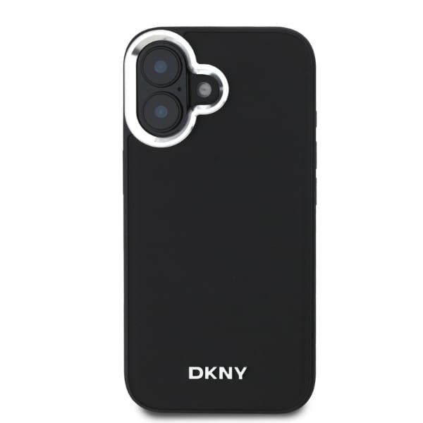 DKNY DKHMP16SPSCMCLK iPhone 16 6.1" czarny/black hardcase Plain Silver Logo MagSafe