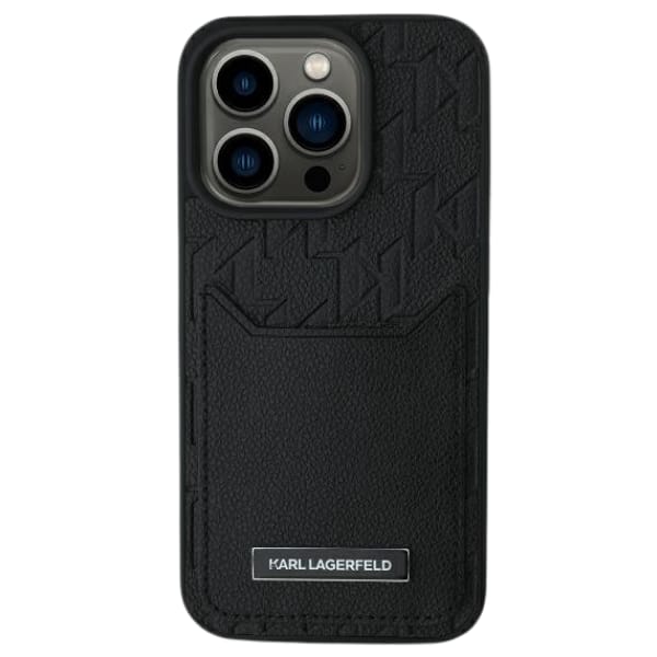 Karl Lagerfeld KLHCP16SPGKHPRPK iPhone 16 6.1" czarny/black hardcase Cardslots Monogram