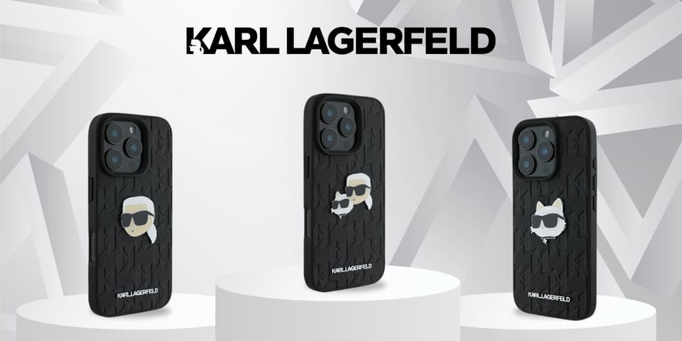 Karl Lagerfeld KLHCP16SPGKLCHPK iPhone 16 6.1" czarny/black hardcase Monogram Choupette Head Pin