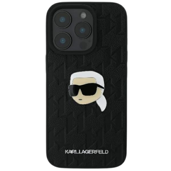 Karl Lagerfeld KLHCP16SPGKLKIPK iPhone16 6.1" czarny/black hardcase Monogram Karl Head Pin