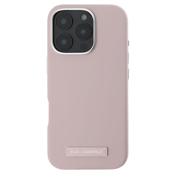 Karl Lagerfeld KLHMP15XPGMSRPP iPhone 15  Pro Max 6.7" różowy/pink hardcase FW Metal Plate MagSafe