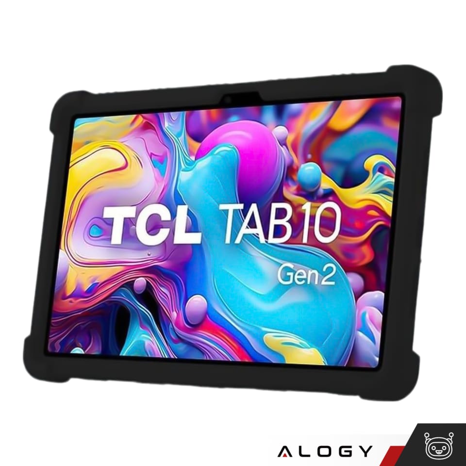 Etui do TCL TAB 10 Gen2 8496G 10.36" 10.4 obudowa na tablet silikonowe Alogy Stand Case Czarny